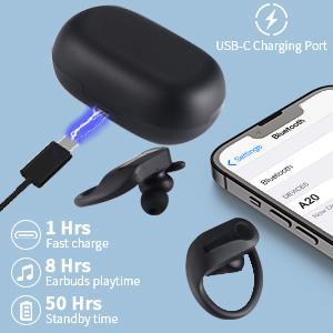 [Black Friday]2024 New Bluetooth 5.4 Smart Earbuds with Noise-Cancelling Microphone, Bluetooth Earbuds with Bass Stereo Sound, 50 Hours Playtime, LED Display, IP7 Waterproof Over-Ear Earbuds, Ideal for Sports, Running, and Workouts.