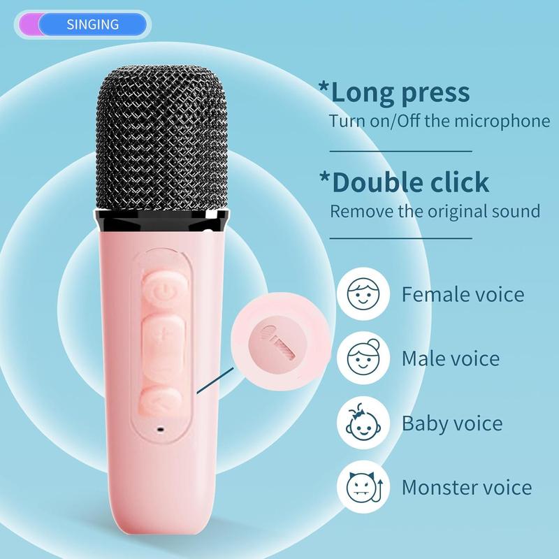 Karaoke Machine, 1 Set Wireless Microphone & Speaker, Bluetooth-compatible Speaker Karaoke Machine for Teenager & Adults, Birthday Gift, Christmas Gift