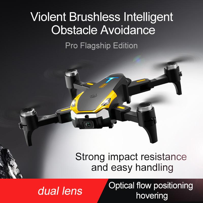 M8 Brushless Motor Aerial Photography Drone with 2 Cameras - HD FPV, Altitude Hold, 90° Adjustable Lens, 360° Flip, Toy Gift for Kids, Adults and Beginners - Includes Carrying Case, 2 Batteries - Folding, Accessories