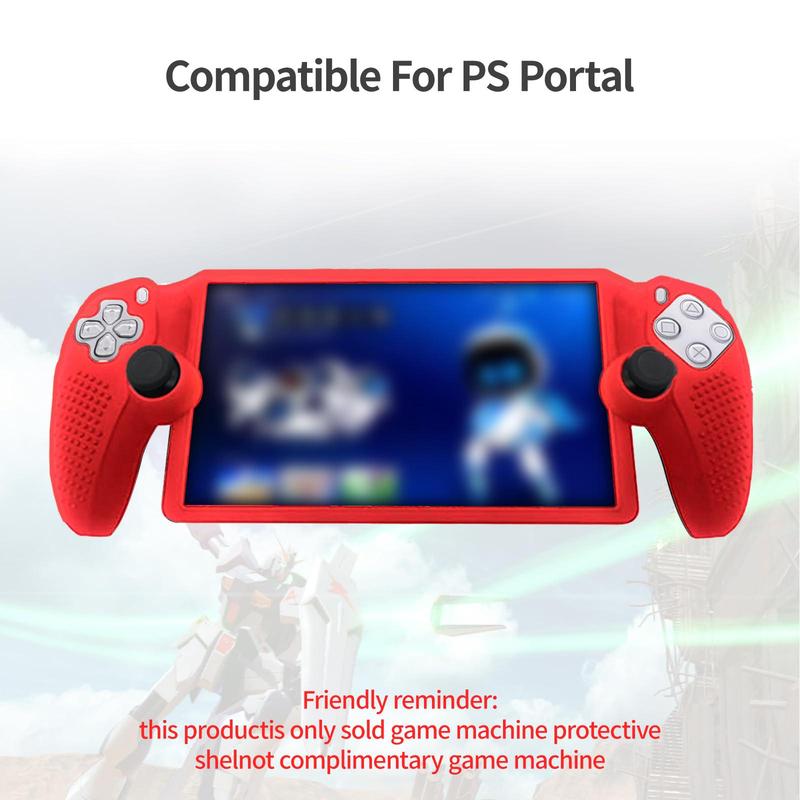 Silicone Protective Case with Stick Caps, Protective Cover Compatible with PlayStation Portal, Console Accessories