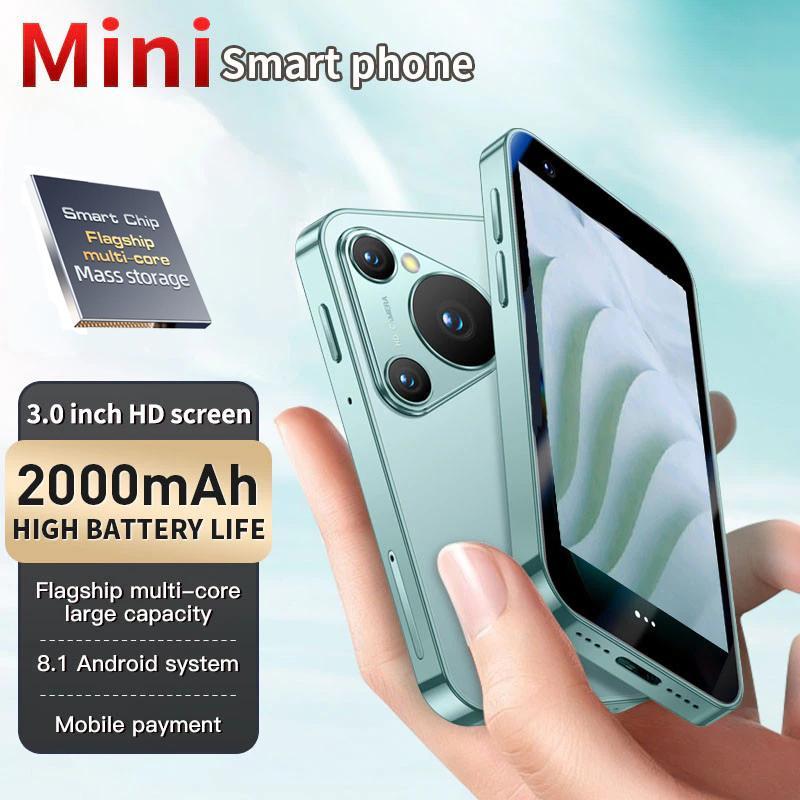 3.0 Inch HD Large Screen Smartphone, 2GB+16GB Quad Core Android 8.1 Portable Cute Palm Phone with 5MP, GPS & Dual SIM, Bluetooth-compatible Smartphone