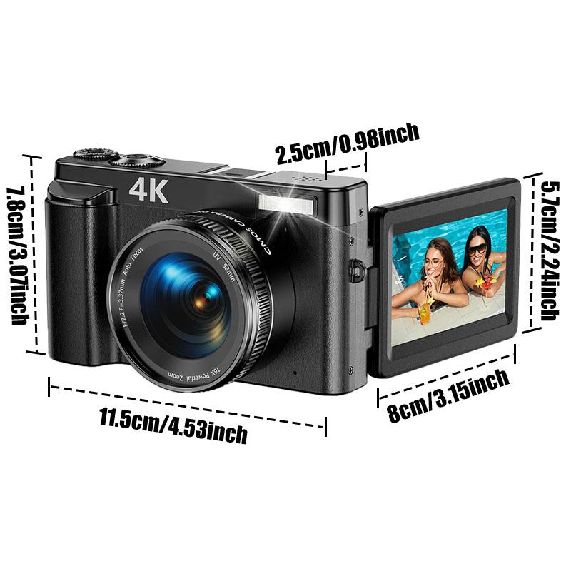 Dual Electric Edition Black Friday  DC101 4K Ultra HD Digital Camera,16x Digital Zoom,48MP Digital Camera 1080P 4K volgging camera,Christmas Gift Portable Camcorder Vintage 4K