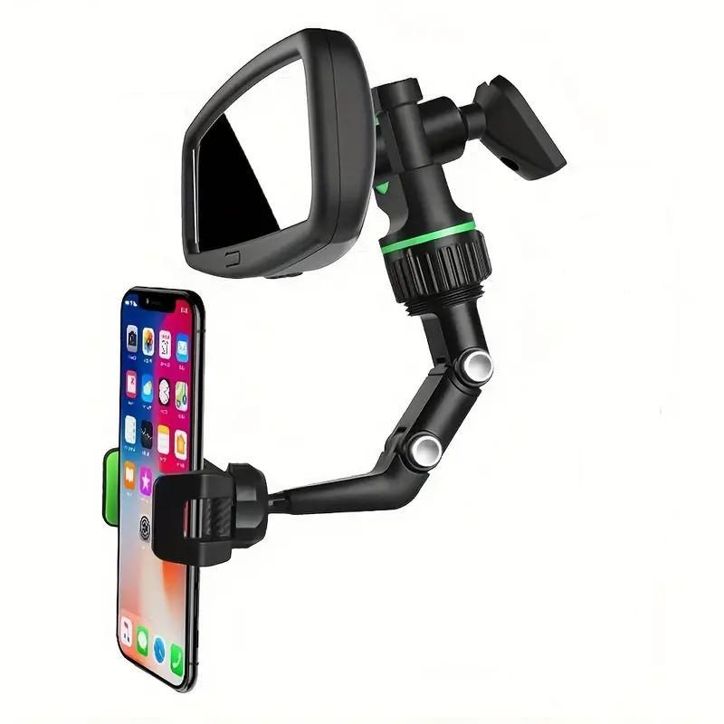 Universal Car Rearview Mirror Phone Holder for Fall Gift, Multifunctional 360 Degree Rotatable Car Phone Stand, Multipurpose Auto Rearview Mirror Seat Clip-on Design Cell Phone Holder, Summer Essentials for Car