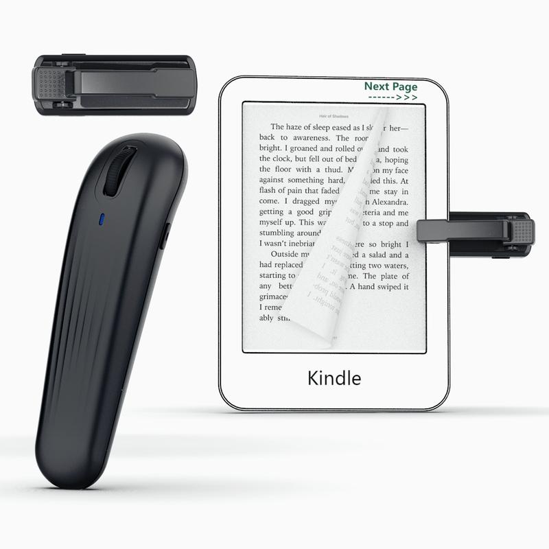 Wireless Page Turner For kindle,Scroll wheel to turn pages,Remote Control Page Turner for Kindle Paperwhite Oasis Kobo E-Book eReaders IPad, Wireless Scroll Remote with Light for iPhone, iPad, Android Ebook Page Turn, Page Forward, kindle stand remote