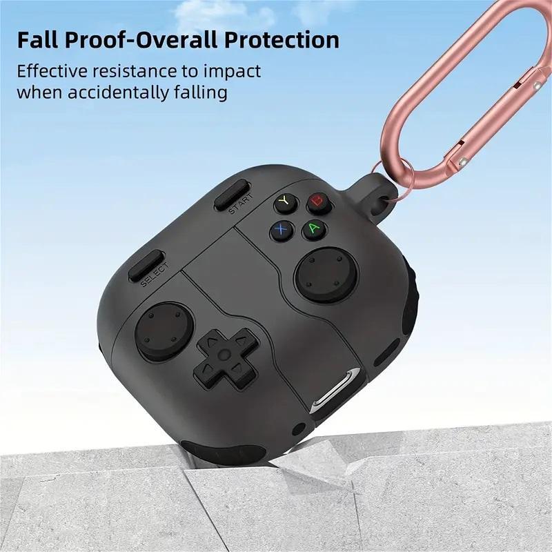 Creative Game Console Design Earphone Case with Keychain, Earphone Protective Cover, Earphone Accessories Compatible with AirPods