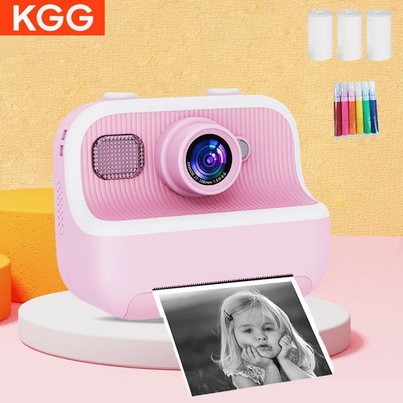 KGG Instant Print Digital Camera, Rechargeable Instant Print Photo Camera with Paper, Video Recorder, Mini Thermal Printer, Educational Student Gift