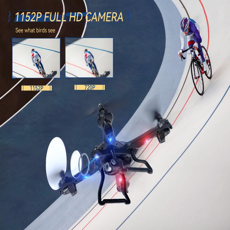 UranHub Drone with Camera for Adults HD 2K Live Video Drone for Beginners , w Gesture Control, Voice Control, Altitude Hold, Headless Mode, 2 Batteries, Compatible with VR Glasses Accessories Mobile Fpv Remote