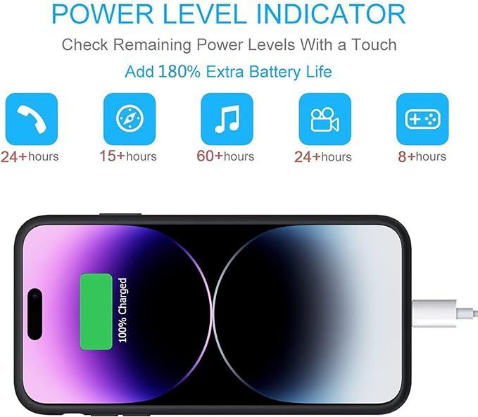 Entronix Battery Charging Case For iPhone 16 15 14 13 12 11 XR, Galaxy S23 S22 S21, Portable Charger Case 7000mAh, Slim Rechargeable Accessories