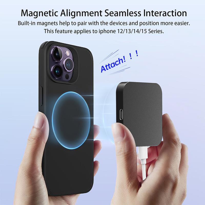 15W 3-in-1 Portable Magnetic Wireless Charger, Cellphone Charging Station for iPhone & Watch & AirPods, Portable Charger Station for Electronic Devices, Fall Gift