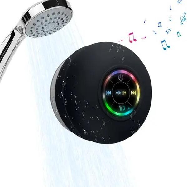 IPX4 Waterproof Portable Shower Speaker, Bluetooth Wireless Speaker with Suction Cup & Microphone, Hands-Free for Bathroom Audio Compact Smartphone Resistant Mini Bluetooth portable bluetooth