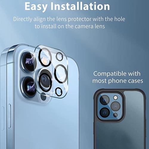 8 Pcs set Tempered Glass Screen Camera Lens Protector For iPhone 16 15 14 13 12 11 Pro Max with 4 Pcs Screen Protector & 4 Pcs Camera Lens Protector