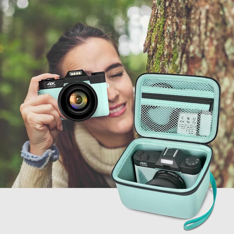 Vlogging Camera Case Compatible with Duluvulu for TEBNGIHNM for zheozeig for Oiadek 4K Digital Cameras for Youtube. Vlog Camera Carrying Storage for Lens,  and Other Accessories - Green