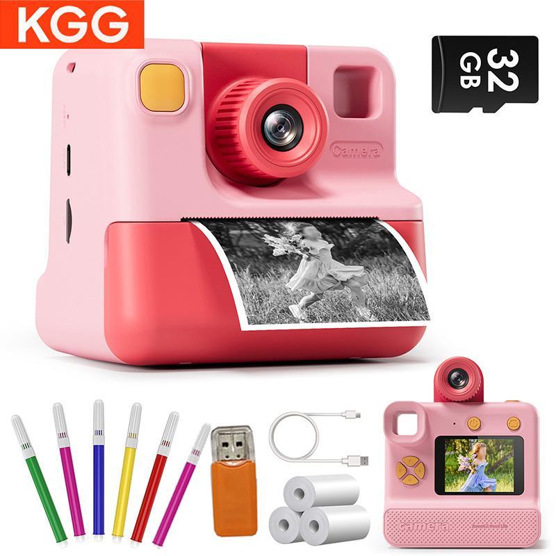 KGG Instant Camera, Instant Imaging Camera with 3 Rolls Paper, IPS Display Printing Digital Camera, Support Video Recording