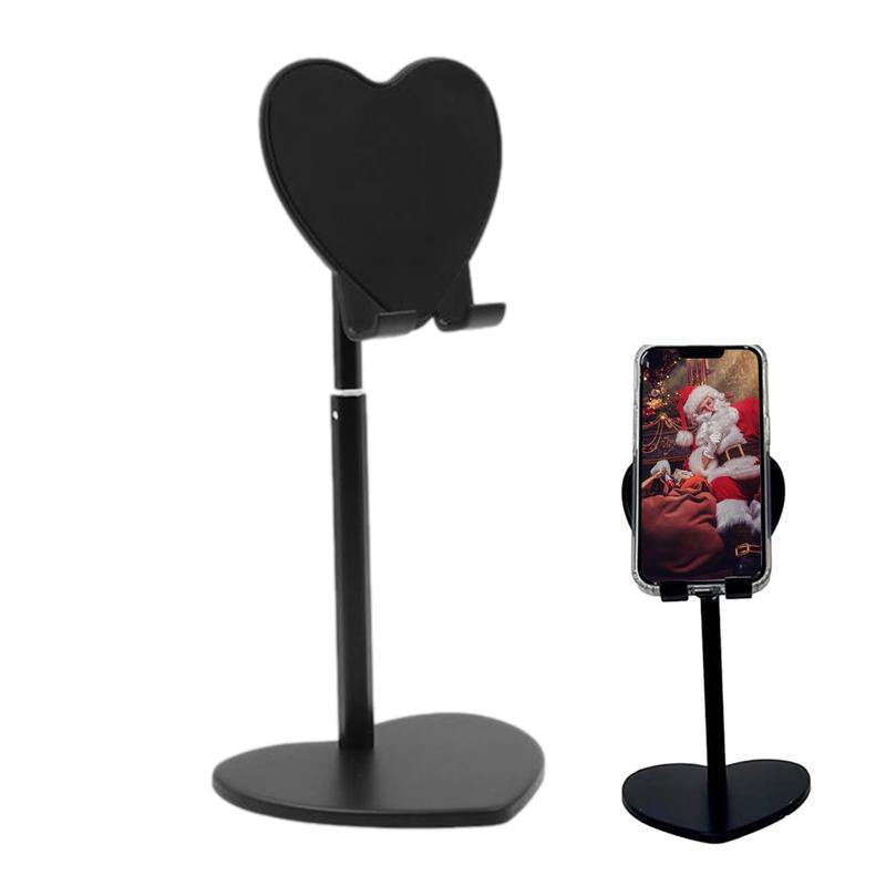 Heart Shaped Phone & Tablet Holder (1 Count), Portable Foldable Rotating Mobile Phone & Tablet Holder, Phone Accessories for Home Office