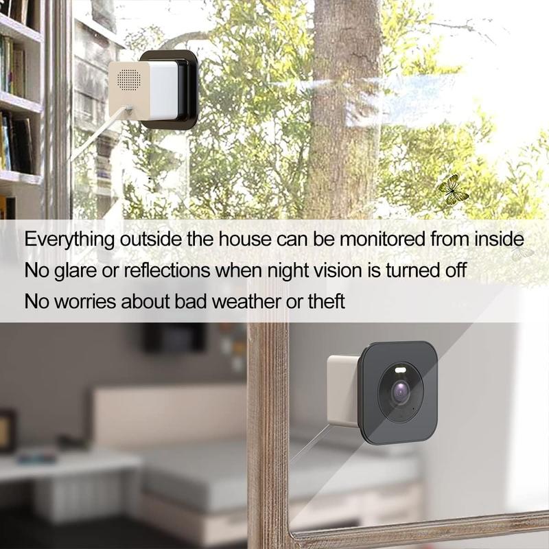 3 Pack Window Mount for Wyze Cam OG, Wyze Window Mount with Strong Adhesive Mounting Brackets, Using Wyze Cameras Through Single Pane of Glass. (Wyze Camera is NOT Included)