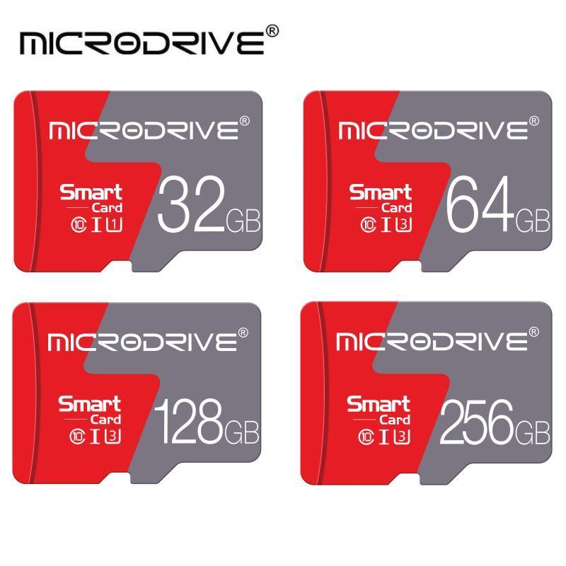 MICRODRIVE 32GB 64GB 128GB 256GB Micro SD Card, 1 Count Class 10 U3 Memory Card with SD Adapter, Camera Accessories for Smartphone, Camera, Laptop, PC