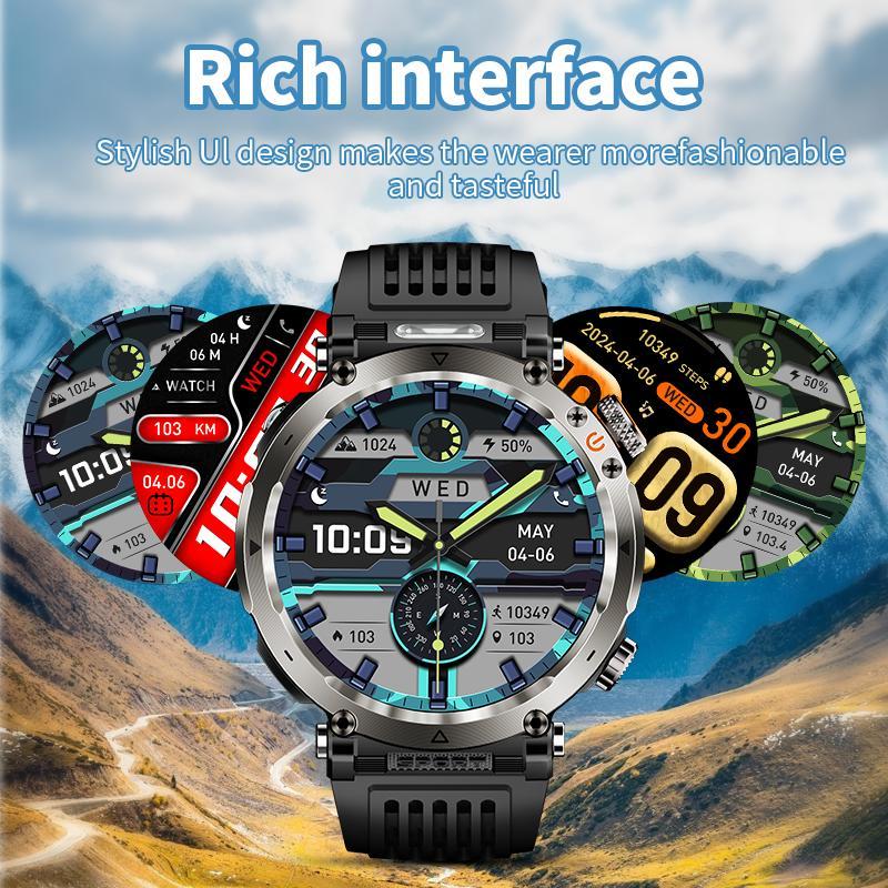 1.7 Inch HD Screen Smart Watch, Multi-function Fitness Tracker with Wireless Receiving Calling & Pedometer, IP68 Waterproof Smart Watch for Android iOS