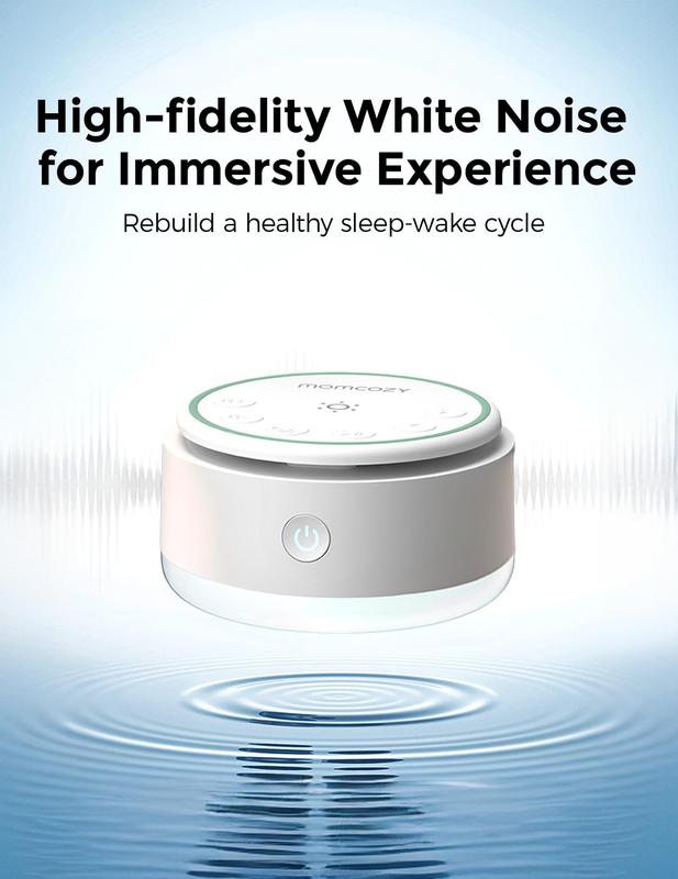 Momcozy Sound Machine for Baby-20 Soothing Sounds & Touch Light Portable White Noise for Kids & Adults for Sleeping Timer and Memory | Ideal Travel Companion & Nursery Must-Have & Outing | Shower Gift