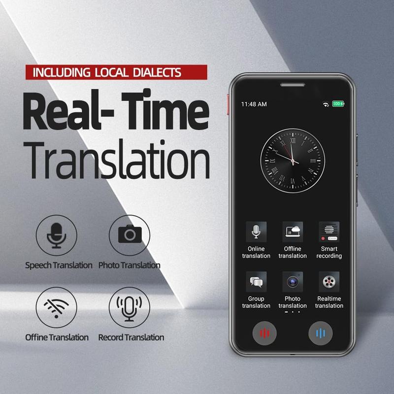 Language Translator Device No Wifi Needed, 2024 Upgraded High-end Business Portable Translator Device with ChatGPT Ai Voice Instant Two-Way 139 Languages & 5