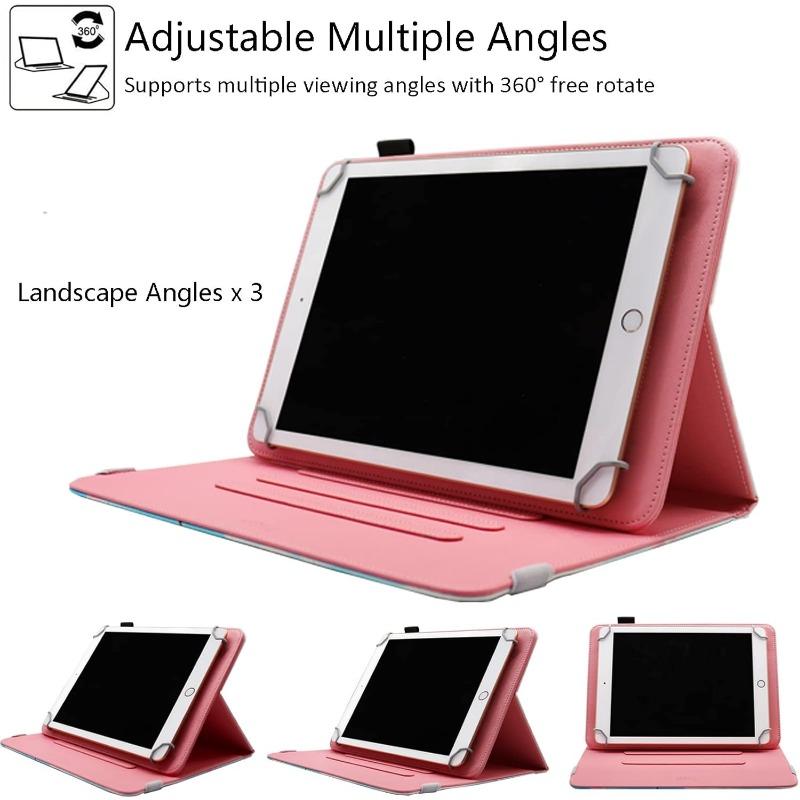 Universal Rotating Tablet Case for 7 8 Inch Android Tablet, Dluggs 360 Degree Rotating PU Leather Stand Case for 7