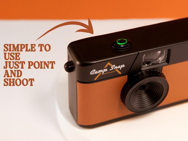 Screen-Free Digital Camera - Chestnut Brown Vintage Durable