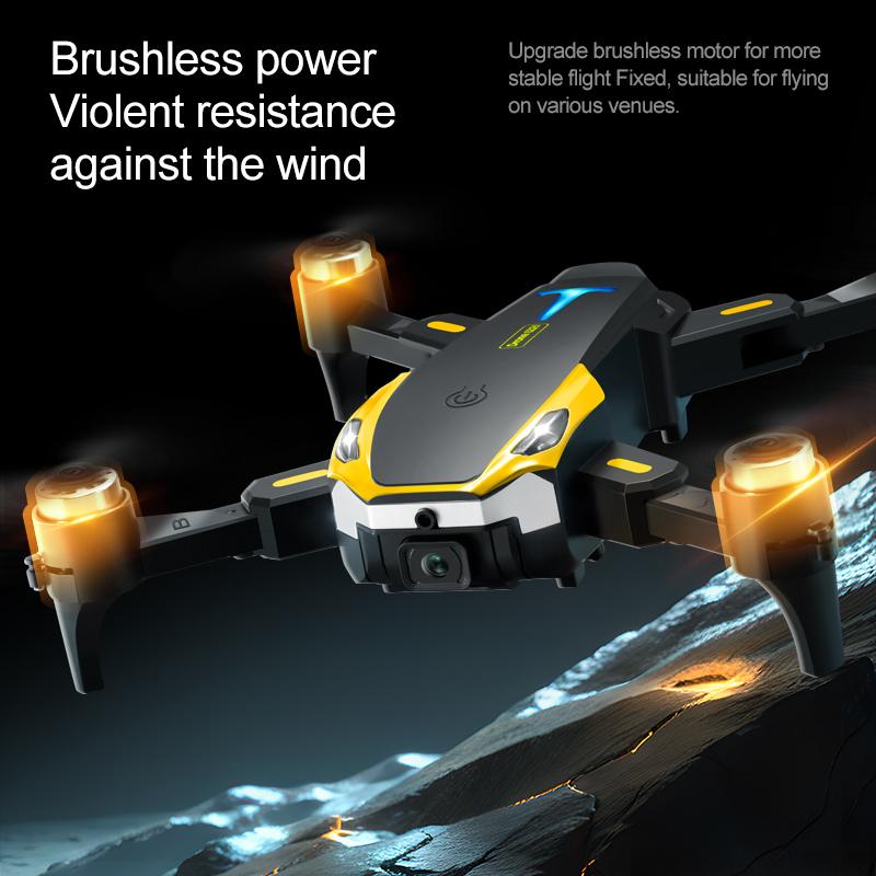 M8 Brushless Motor Aerial Photography Drone with 2 Cameras - HD FPV, Altitude Hold, 90° Adjustable Lens, 360° Flip, Toy Gift for Kids, Adults and Beginners - Includes Carrying Case, 2 Batteries - Folding, Accessories