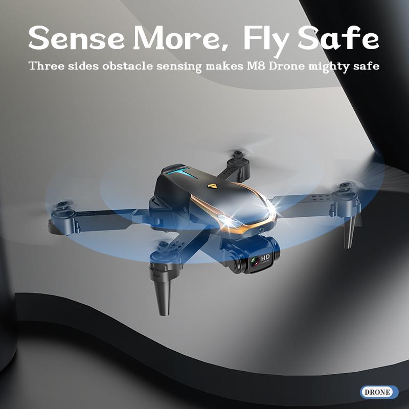 4K M8 Toy Outdoor Drone - Cool Features: Optical Flow Obstacle Avoidance & Electronic Speed Controller. Includes Accessories, Cameras. Bluetooth Rechargeable Wireless Fun