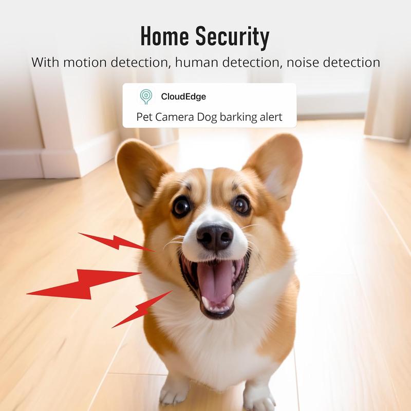 2K Pet Camera, 360?View  Camera  Dispenser, 5G WiFi Pets  with Phone APP, Two-Way Audio,  Night Vision, Barking Detection and Motion , Works with Alexa