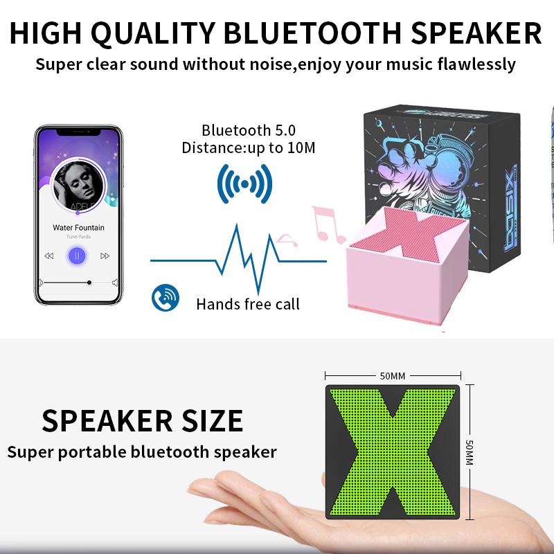 SPRING BIG SALE!Mini Bluetooth Speaker,Wireless Portable Speakers,with cool colors, compact and portable.support  360surround sound, High sound quality  With noise reduction Design for Surrounding Sound Portable Speaker for Home, Outdoor, Sports, Party