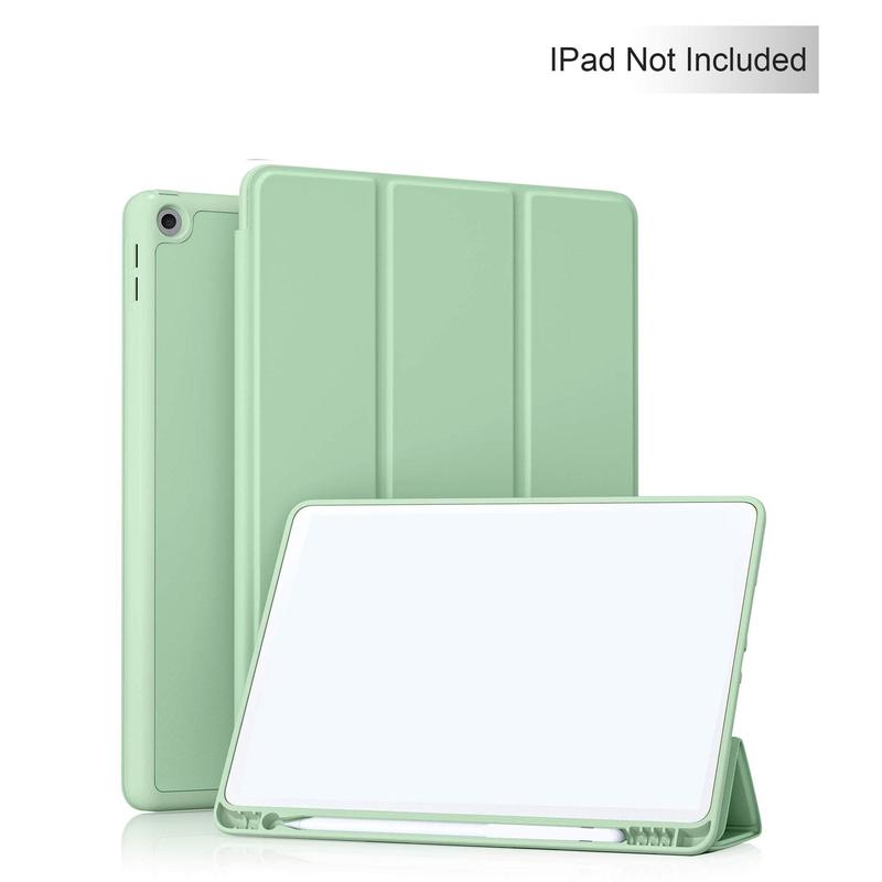 Tablet Case with Pen Holder, 1 Count Soft TPU Back Protective Case, Drop Protection Tablet Case Compatible with iPad 9th 8th Generation & 2019 iPad 7th Generation