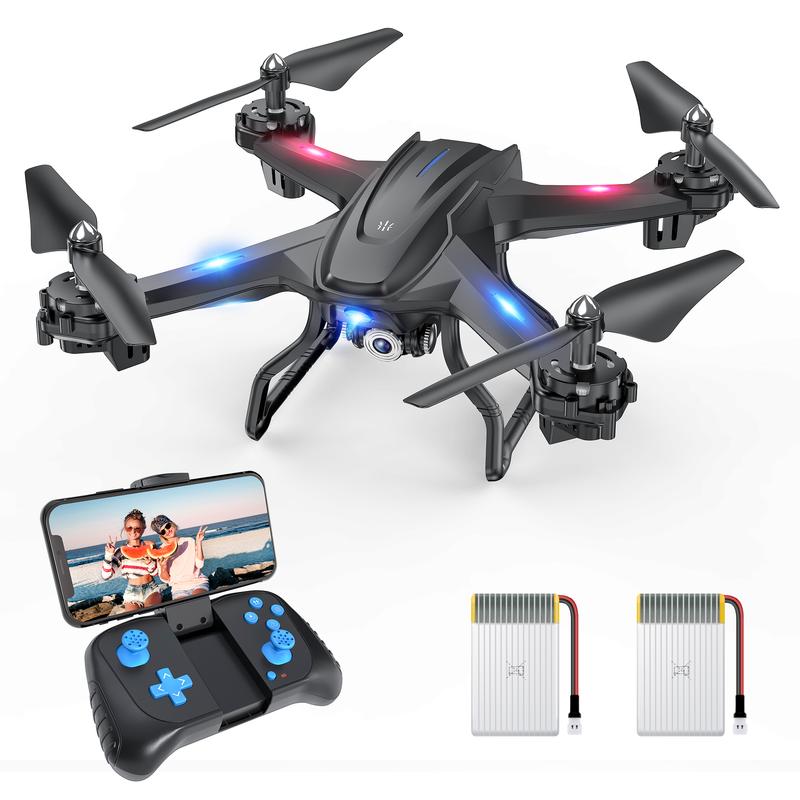 UranHub Drone with Camera for Adults HD 2K Live Video Drone for Beginners , w Gesture Control, Voice Control, Altitude Hold, Headless Mode, 2 Batteries, Compatible with VR Glasses Accessories Mobile Fpv Remote