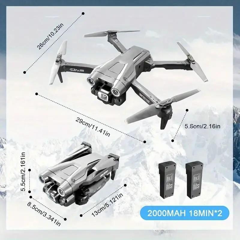 4K High-definition Dual-camera Drone, Imitation Titanium Alloy Appearance, One-keyTakeoff  Landing  Return, Obstacle Avoidance Switch, Adjustable Camera and Light Control, Optical Flow Positioning Technology! The Best Choice for Christmas Gifts.