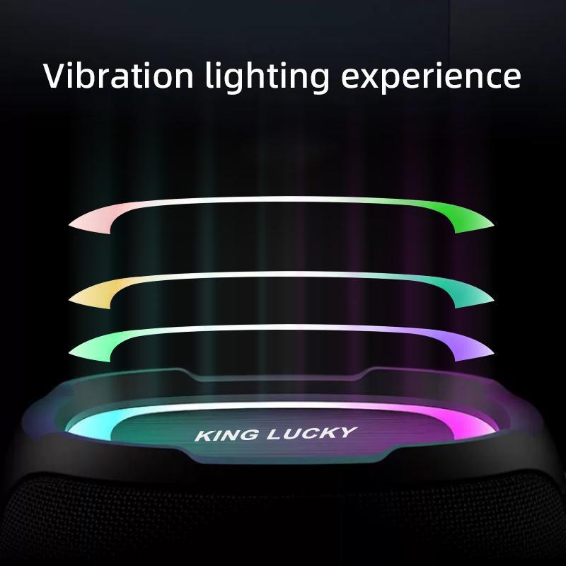 SoundBox Pro Bluetooth Speaker with 50W Stereo Sound, TWS Pairing, Multi-Colors Lights, 5-10 Hrs Playtime, Speaker for Beach, Outdoor(Upgraded) Audio Smartphone、Active Extra Bass, IPX7 Waterproof, Bluetooth 5.0