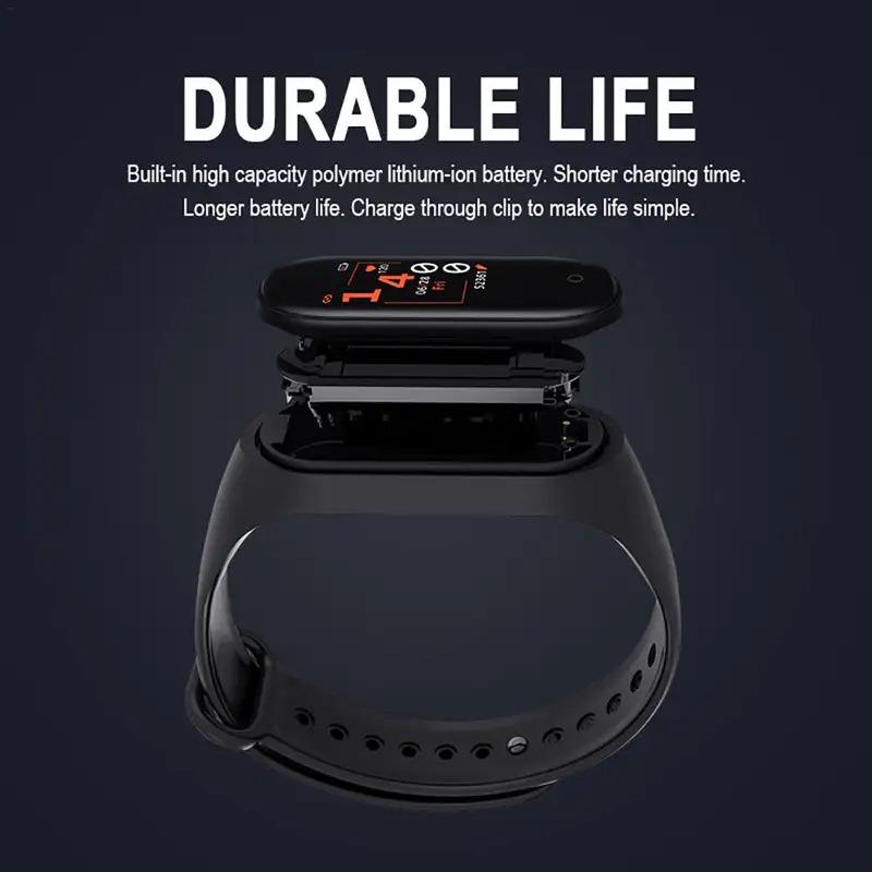 M4 Smart Band Wristband Heart Rate Blood Pressure  Smart Bracelet Monitor Pedometer Fitness Waterproof Color Screen V5.0