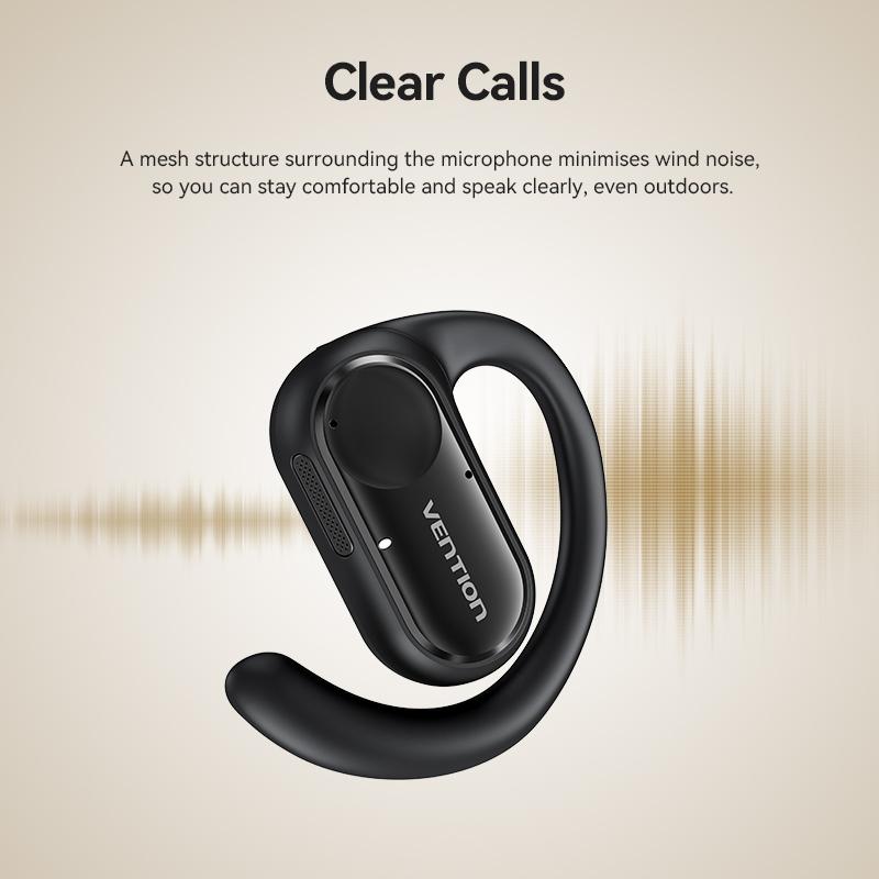 OpenBeat 011: Lightweight Open Over Ear Earphones with Soft Pressure-Free feel, Quality Sound, Bluetooth 5.3, and 35-Hour Battery Life | Vention Open Ear Headphones