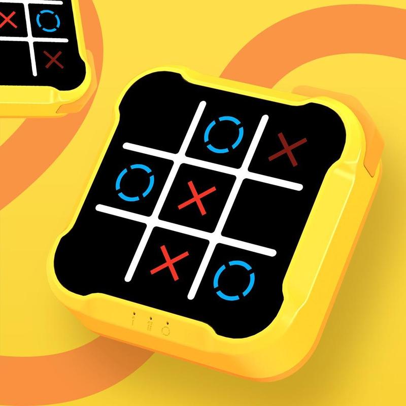 Portable Electronic Tic Tac Toe Game Console, Battery Powered Handheld Game Console, Educational Toy for Home Entertainment & Party