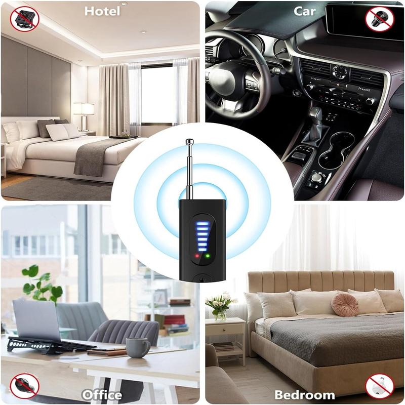 Hidden Camera Detector, 1 Box Anti Spy RF Signal Scanner, Bug Detector, Camera Detector, GPS Tracker for Travel, Hotel, Car, Bathroom, Office