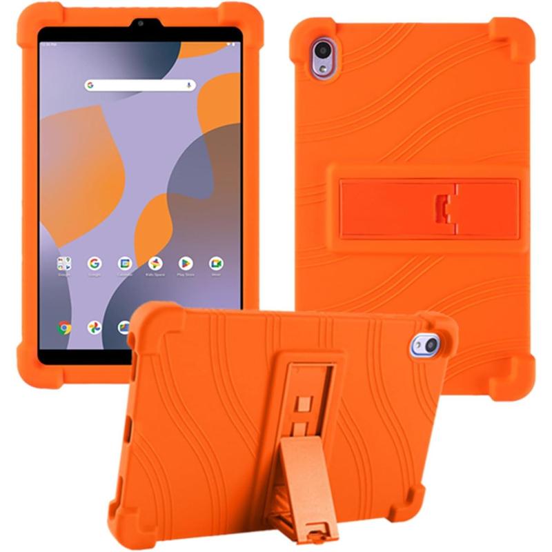 Case for Walmart Onn 8 inch Tablet 2024 Model (100135923),  Friendly Soft  Adjustable Stand Cover for Onn 8 inch Gen 4 2024 Tablet Case (Orange)