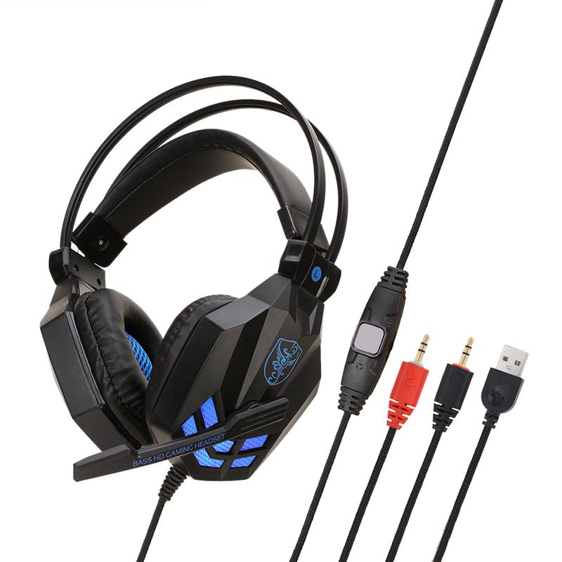 Gaming Headset for PC, Ps4, Ps5, Xbox Headset Surround Sound, Gaming Headphones with Noise Cancelling Mic RGB Light Over Ear Headphones for Xbox Series X S, Switch