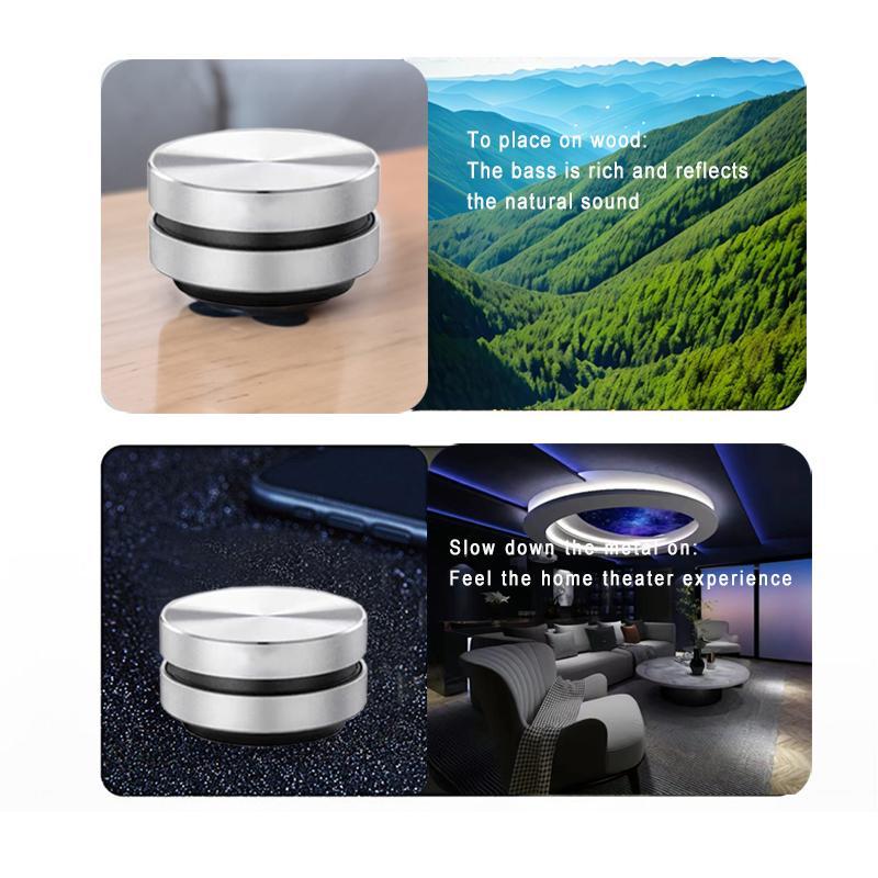 Bone Conduction Wireless Speaker, Mini USB Rechargeable Portable Wireless Speaker with Suction Cup, Wireless TWS Small Speaker with Resonance Function