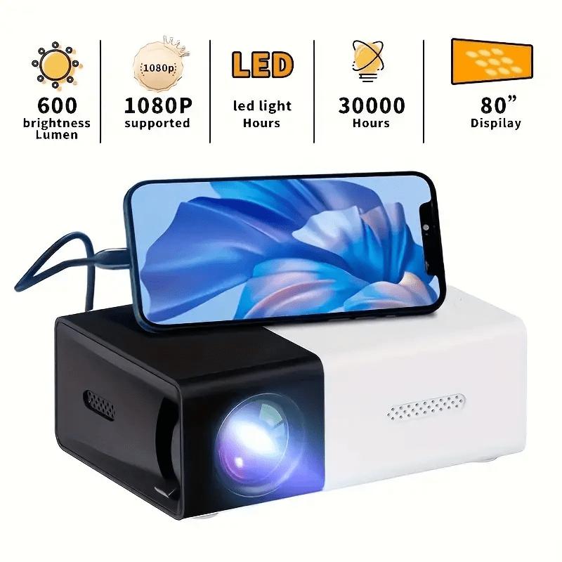 Home Theater Portable Mini Projector, Supporting Smartphone Wired Screen Sharing, Allowing You To Enjoy Cinema At Home projector in