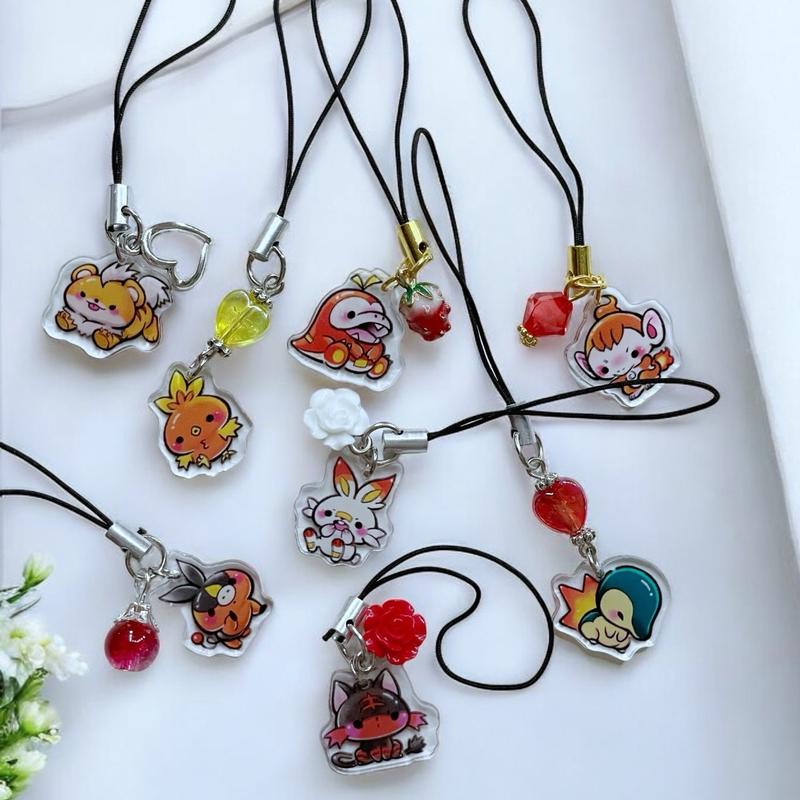 Anime, Pokemon Fire Type Pokemon phone charm Accessories Smartphone Cellphone