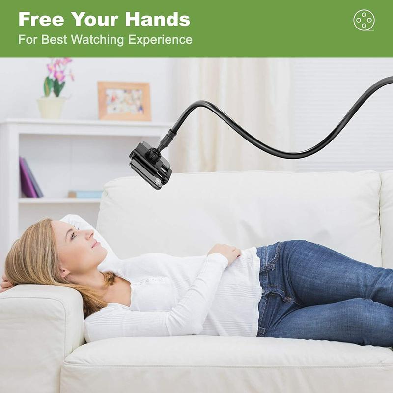 Long Arm Flexible Phone Holder for iPhone, iPad, and Samsung Devices - Perfect for Bed and Desktop - Cellphone, Accessories