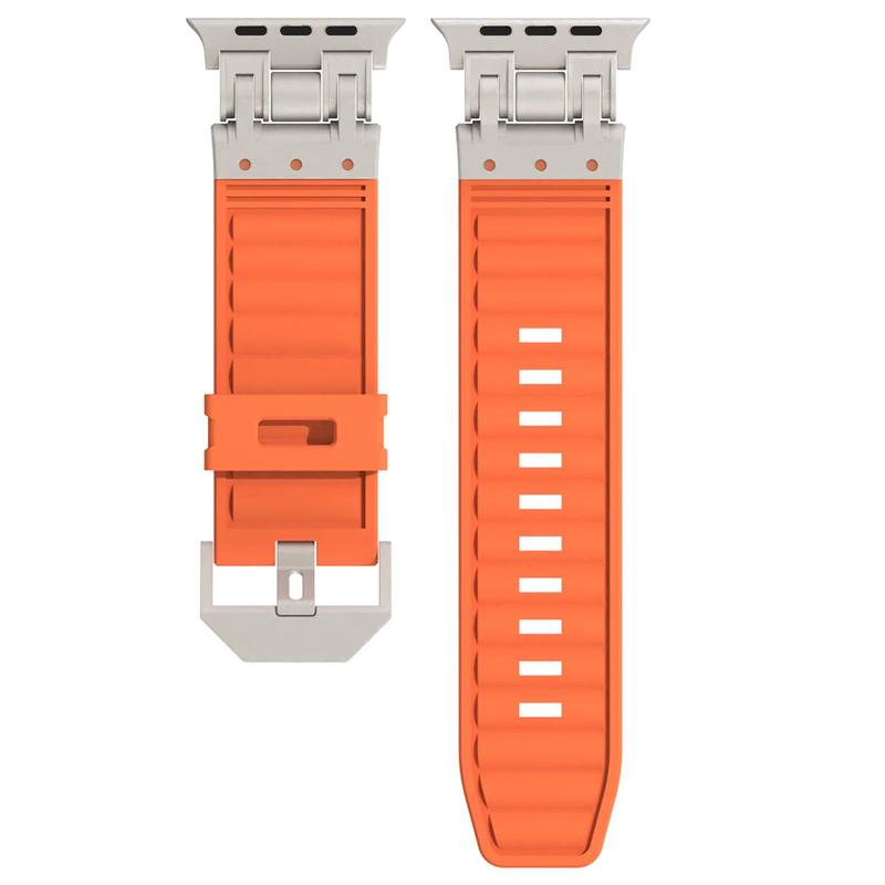 Soft Silicone Watch Band, Replacement Watch Band for Apple Watch Ultra 2 49mm 45mm 44mm 42mm, Sports Watch Band for iWatch Series 9 8 7 6 5 4, Smart Watch Band