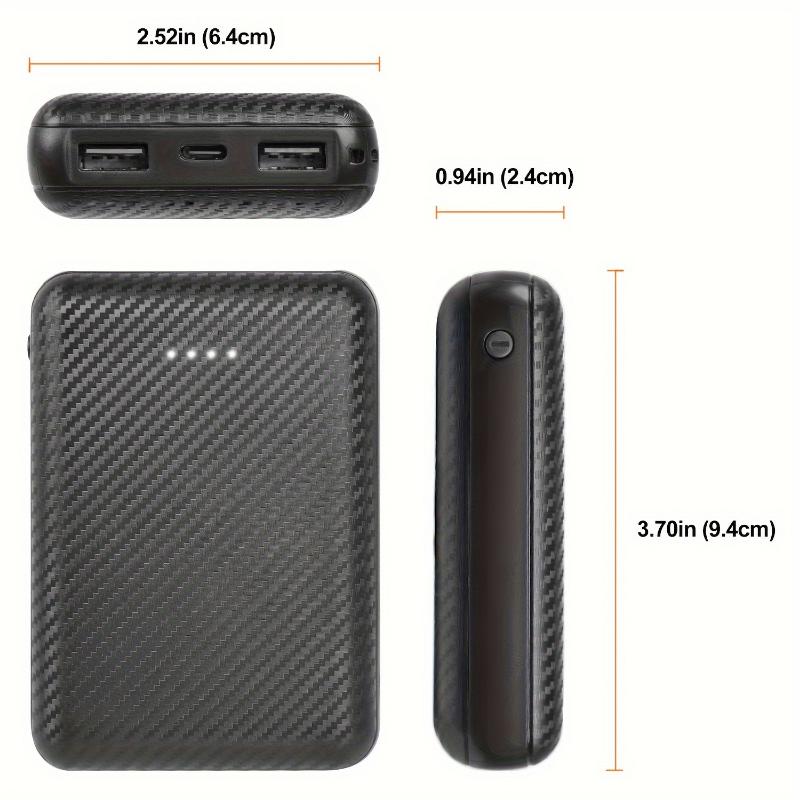 12000mAh Battery Pack For Heated Vest - 5V 2A Power Bank For Heated Jacket And Heated Hoodie, USB C Portable Charger Powerbank Compatible With IPhone IPad Samsung Tablet Etc