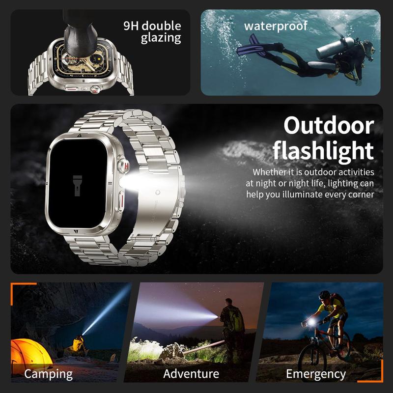 Multifunctional Smart Watch, Waterproof Fashion Digital Watch with LED Light, Sports Fitness Wristwatch, Smart & Wearable Devices for iOS & Android Smartphone