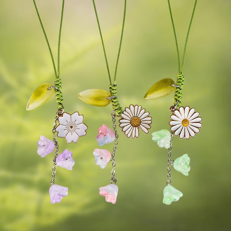 3  Creative Tulip Flower Mobile Phone Pendant Pendant, Mobile phone decoration accessories Suitable for Keychain Mobile Phone  Key Bag Backpack Wallet Decoration