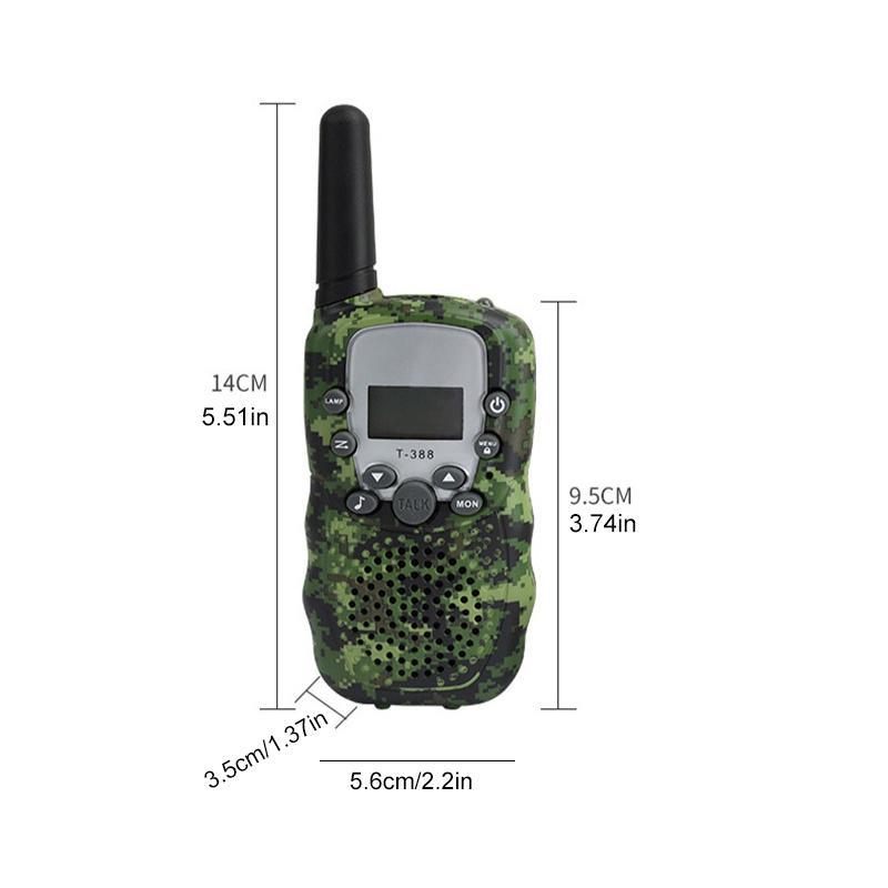 Camouflage Pattern Walkie Talkie, 3 Counts Outdoor Mini Handheld Radio, Batteries Powered Walkie Talkie for Outdoor Camping Hiking (Battery Not Included)