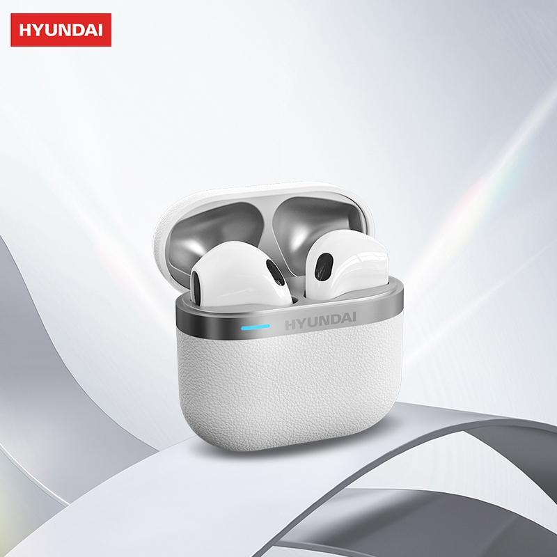 HYUNDAI HY-T02 Pro Wireless Headphones, Bluetooth-compatible 5.4 Earbuds with Charging Case, Stereo Sound Earphones for Sports, Gaming, Running, Working