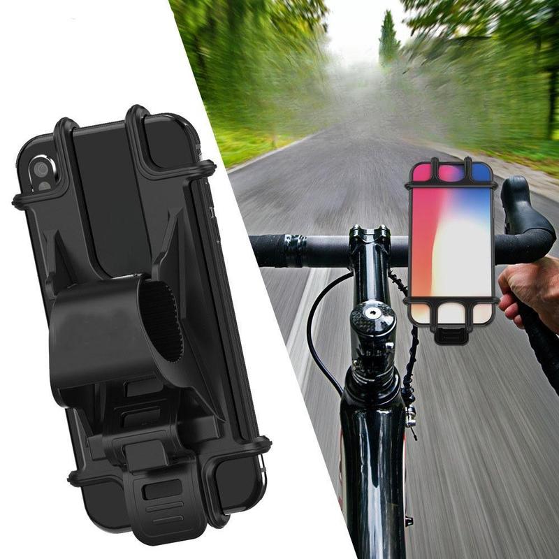 Bicycle Phone Mount, 1 Count Non-slip Silicone Adjustable Bicycle Phone Holder, Bicycle Handlebar Phone Mount, Christmas Gift